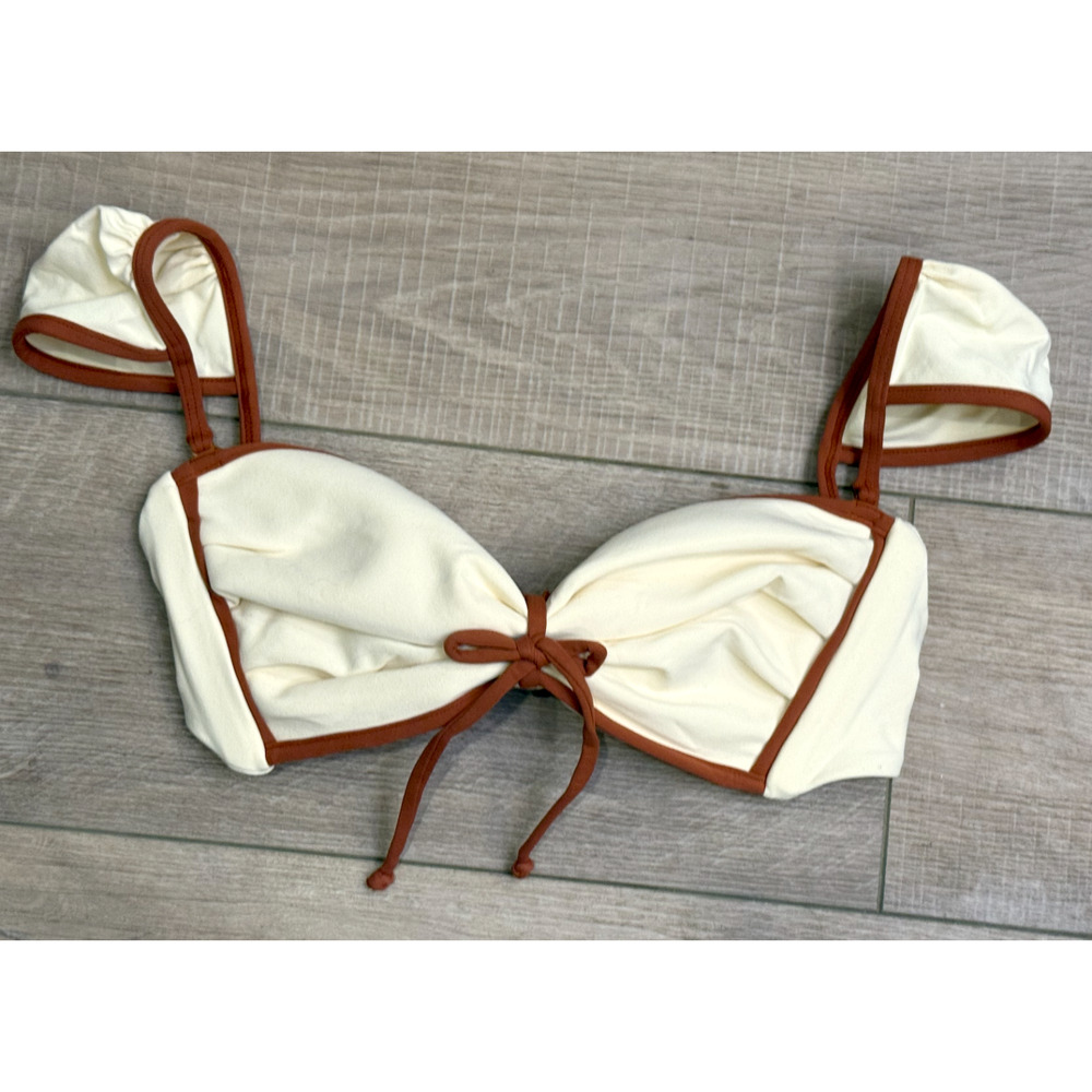 NEW MONTCE OAT TERRACOTTA BINDED CABANA BOWS BIKINI SWIMSUIT SWIM TOP SZ M - Picture 11 of 12